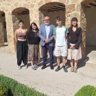 Miguel Latorre junto a los cuatro participantes en el Campus Rural.