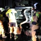 Bomberos de la Diputación de Zaragoza en el siniestro.