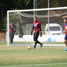 Oleg Oliynyk en un entrenamiento con el Numancia en la Ciudad Deportiva.