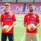 Néstor Lucas y Dani García fueron presentados como numantinos en Los Pajaritos.