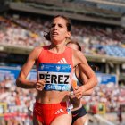 Marta Pérez, durante la cita de la Diamond League celebrada en Polonia.