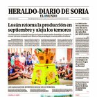 Portada de Heraldo-Diario de Soria de 26 de agosto de 2025.