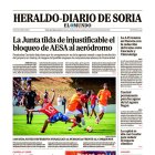 Portada de Heraldo-Diario de Soria de 29 de agosto de 2025.