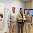 Emilio Ruiz, Enrique Rubio y Jesús Rubio, en la presentación del congreso en Soria.