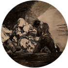 “No se puede mirar” (detalle) aguafuerte de la serie “Los desastres de la guerra”, 1810–1814, Francisco de Goya.