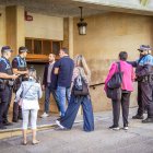 Imágenes del desalojo en la Casa Consistorial.