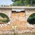 El daño más importante se registró en el puente medieval de San Esteban.