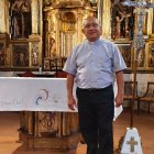 Álvaro Chávez, en la parroquia de Almazán.