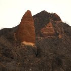 Paisaje de Las Médulas quemado.
