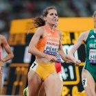 Marta Pérez en pleno esfuerzo en la final mundialista en Tokio.