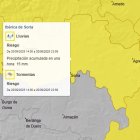 Avisos de la Aemet para este sábado por lluvias y tormentas en el norte de Soria.