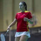 La jugadora soriana Daniela Corchón juega este sábado en Estella.