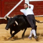 Un recortador en plena acción.