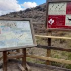 Señalización en uno de los yacimientos.
