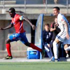 Moustapha en el partido en el que el Numancia perdió el control en la última media hora de juego.