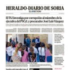 Portada de Heraldo-Diario de Soria del 9 de octubre de 2025.
