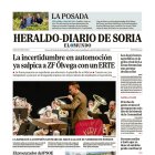 Portada de Heraldo-Diario de Soria del 10 de octubre de 2025.