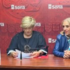 Sonia Giaquinta y Teresa Valdenebro en la presentación de Aquí hay Premio.