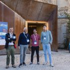 De izquierda a derecha, Fernando Rubio (Cesefor),  Aitzol Fernández (ABC Composites), Adrián Elosúa (Naturdomo) y Lucas Olivella (Tokenized).