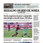 Portada de Heraldo-Diario de Soria del lunes 13 de octubre de 2025.