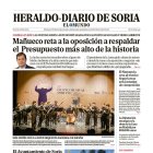 Portada de Heraldo-Diario de Soria del 15 de octubre de 2025.