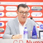 Patricio de Pedro en la presentación del Ángel Rodríguez como nuevo entrenador del Numancia.