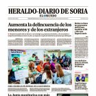 Portada de Heraldo-Diario de Soria del 18 de octubre de 2025.