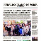 Portada de Heraldo Diario de Soria del 19 de octubre de 2025.
