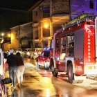 Camión de bomberos en el lugar del suceso.