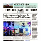 Portada de Heraldo-Diario de Soria del 20 de octubre de 2025