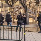 Policías Nacionales durante una intervención.