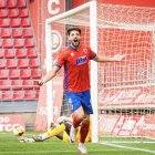 Jony festeja su primer gol ante el Salamanca UDS.