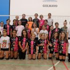 Parte de los cuatro equipos alevines del Sporting posan en el Polideportivo de Camaretas.
