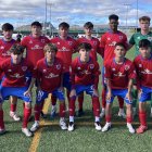 Once del Numancia juvenil en el partido frente al Santa Marta.