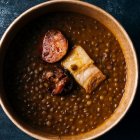 Imagen de un plato de lentejas con ayuda de la IA.