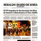 Portada de Heraldo Diario de Soria del 1 de noviembre de 2025.