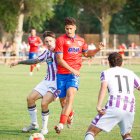 Acción de juego del partido entre el Numancia y el Promesas en pretemporada.