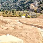 Estado que presenta actualmente la parcela donde se ubicaba la vieja depuradora de Soria y que se está transformando en una zona verde.