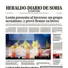 Portada de Heraldo-Diario de Soria del 8 de noviembre de 2025.