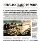Portada de Heraldo-Diario de Soria del 9 de noviembre de 2025.