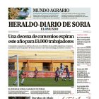 Portada de Heraldo-Diario de Soria del 10 de noviembre de 2025.