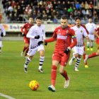Julio Álvarez en la victoria por 2-0 del Numancia en Los Pajaritos ante el Mallorca en febrero de 2016.
