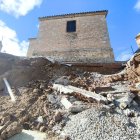 Estado de la iglesia de Villasayas tras el derrumbe.