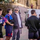 Álex Huerta en la Ciudad Deportiva del Numancia durante el trascurso de un entrenamiento.
