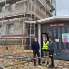 Al fondo, el acuartelamiento de Berlanga en obras.