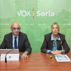 Fernando Castillo y Sara López en rueda de prensa 6 de noviembre