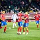 Dani García y Juancho fueron los goleadores del Numancia en la victoria ante el Langreo.