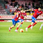 Hugo Matos fue uno de los destacados del Numancia, en la imagen con Jony.