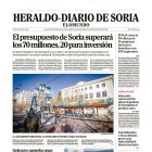Portada de Heraldo-Diario de Soria del 4 de diciembre de 2025.