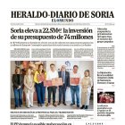 Portada de Heraldo-Diario de Soria del 10 de diciembre de 2025